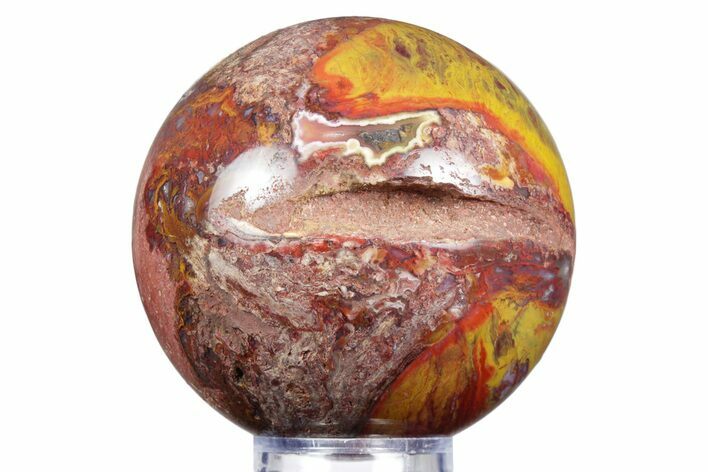 Polished Inferno Agate Agate Sphere - Mexico #356893